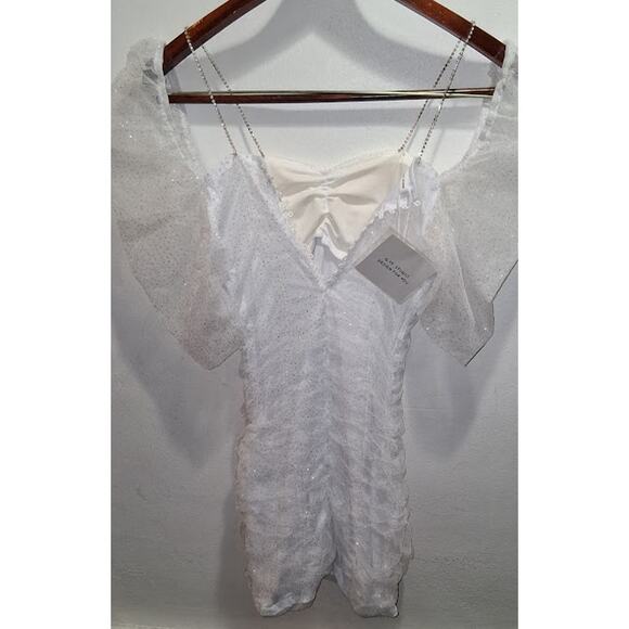 ✨ Sparkly White Mesh Dress – G.YY Studio ✨ - Picture 2 of 6